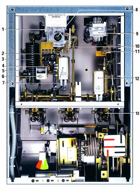 Description 53 Option: Interlock between vacuum circuit-breaker and three-position 54 Option: Three-phase current transformer switch-disconnector 55 Cable-type current transformer 56 Wiring duct,