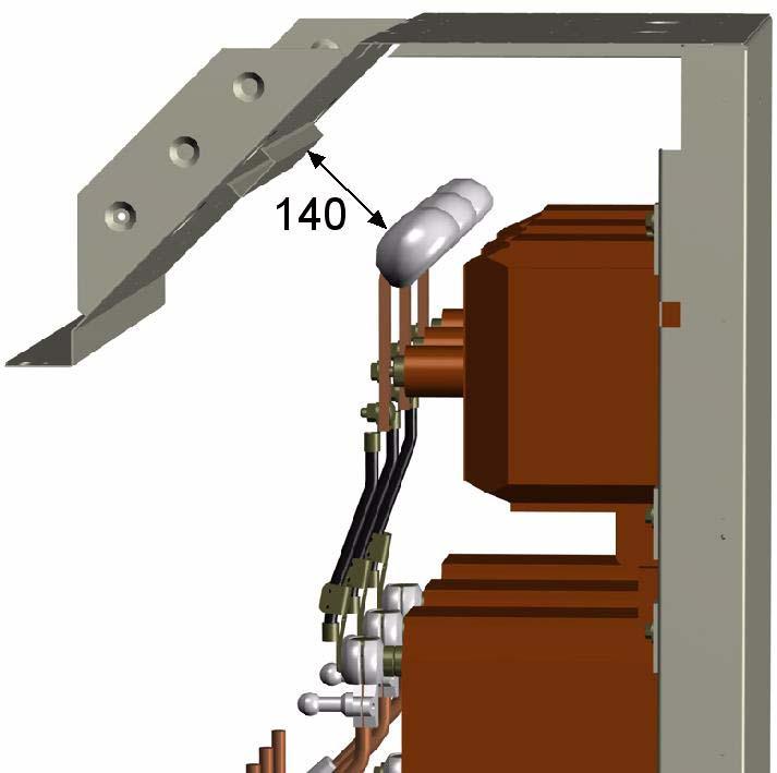 36: Connection to the lower current transformer terminal a Voltage transformer f Current transformer s Connecting cable g Lower