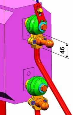 busbars or the cable connection links. The earthing bolts are available as accessories. Minimum distances for mounting earthing bolts ATTENTION!