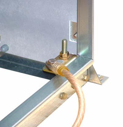 the earthing accessories on the earthing connection in metering panel