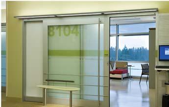 Profiler Sliding Patient Corridor Door System Smoke-Rated Corridor Door Design With No Breakout Required This surface mounted design allows for a clear opening width up to 58 3 4.