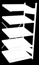 the post) ; 52 dividers are available for 18 and 24 deep shelving only ; Possibility to replace a sloped shelf with a right-angle BOX shelf ; Closed shelving proposals include back panels and front