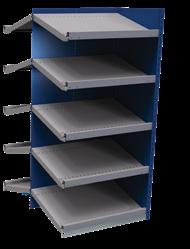 Shelving with Sloped Shelf Proposals Back-to-Back Open and Closed Shelving E1T-EE751001B E2T-EE751001B B1T-EE751001B B2T-EE751001B Shown here are several of the most popular shelving models.