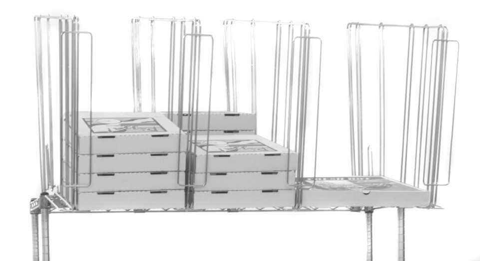 2 8 CRC pizza box dividers can rack RETAINING CLAMP For use with enclosure panels.