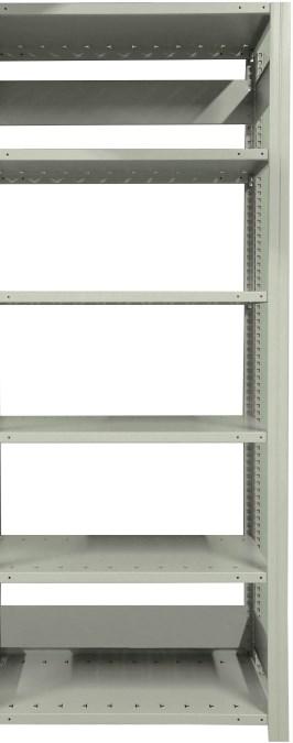 2 back braces for complete models; Capacity of shelves: 600 lb evenly distributed.