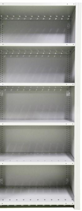 shelves 50-EF482499-9 50-EF482499-9E 48" L x 24" P x 99" H - 9 shelves > Shelving system Shelving system AGF - Closed configuration Configurations available in widths of 36" or 48", depth of 18" or