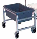 food carts Aluminum Meat Lug Carts All welded construction No rust guarantee 5" Polyurethane swivel stem casters Lug sold separately Freight class 300 Lug L x W x H Model No. Capacity (In.) (mm.