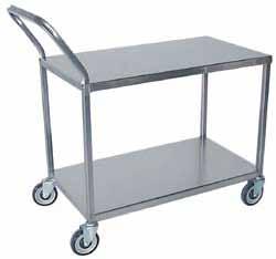 stocking carts Stocking/Utility Carts 1 1 / 4'' tubing Heavy duty channel construction 5 Polyurethane casters, 2 swivel and 2 rigid Freight class 300 Capacity L x W x H Model No. (Lbs.) (In.) (mm.