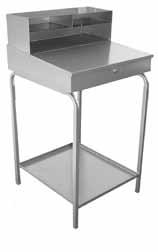 receiving desks Receiving Desk Available as stationary or mobile units Unit comes standard with lockable lift up storage area Organize your receiving area Powdercoated finish