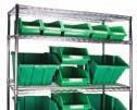alkaline, and most acids Ideal in production or for parts storage RL837 No. of Shelving Dim. Bin Dim. No. of No.