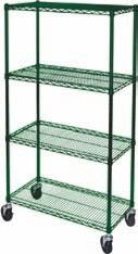 5 shelves RL809 36 x 18 x 86 68 RL810 48 x 18 x 86 78 RL811 60 x 18 x 86 98 RL812 36 x 24 x 86 82 RL813 48 x 24 x 86 94 RL814 60 x 24 x 86 114 Standard duty utility CartS Durable, dependable