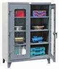 Cabinets so tough, they're like having a safe on your shop floor for STorage Fully-welded construction offers exceptional strength and durability 16-gauge steel with 18-gauge double walled doors and
