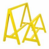Heavy-Duty Workhorses All-welded, ready to use Overbuilt to be the last sawhorse you'll ever need Powder coated finish safety yellow Capacity: 2000 lbs.
