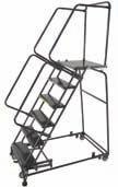 LOCK-N-STOCK LADDERS Climb it, roll it, fold it, store it 58 slope, 7" deep steps for easy climbing Perforated step Welded construction Easy to manoeuver Locks in the folded or climbing positions