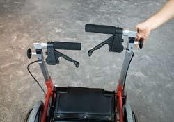 Walk`n Chair TM user ManuAl 9 Use and Safety - Hand Grip Height Adjustments 1. 2. 3.