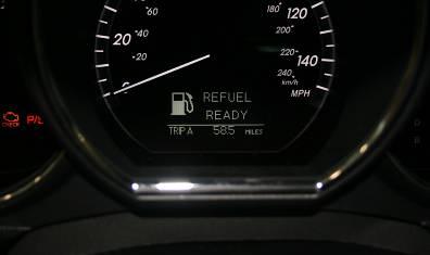 A button on the lower left side of the dash opens the fuel filler door.