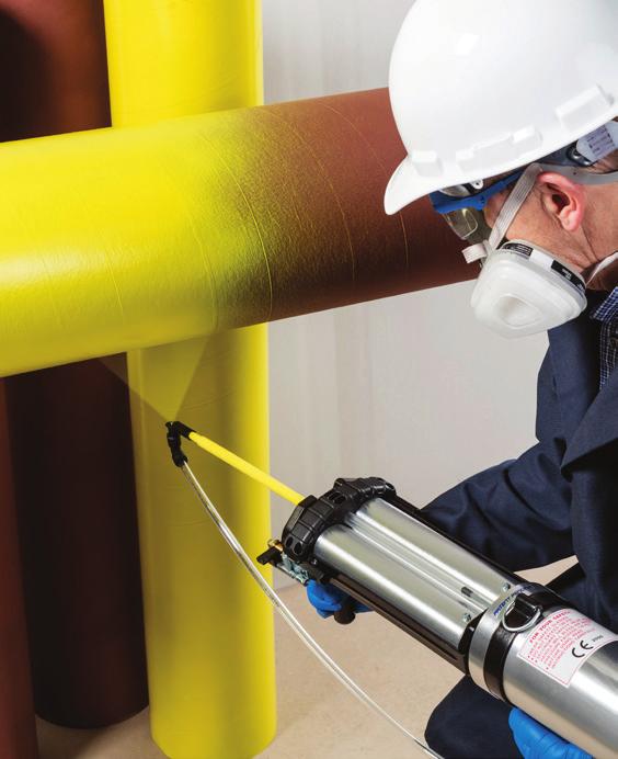 The system can be used for a variety of industrial spraying and dispensing solutions, including high solid coatings and adhesives.