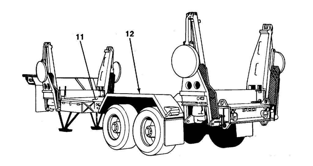1-7. LOCATION AND DESCRIPTION OF MAJOR COMPONENTS (Con't). Key Component Description 5 Electrical Connector Connects service lights electrical system to tractor truck.