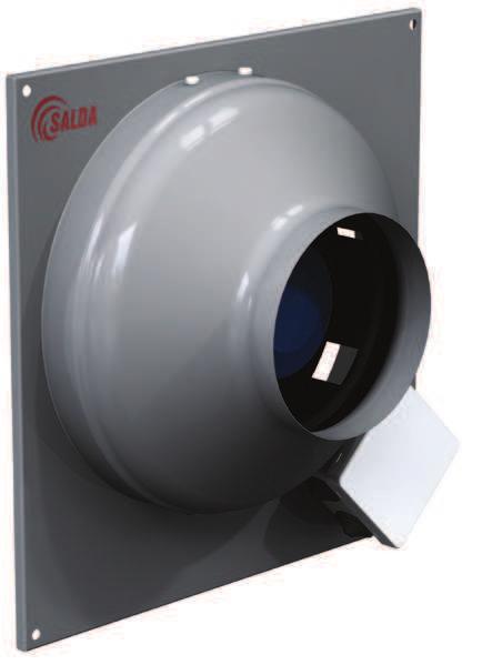 VKAS Kanaliniai ventiliatoriai skirti vedinimo ir oro kondicionavimo sistemoms, montuojami ant sienos.