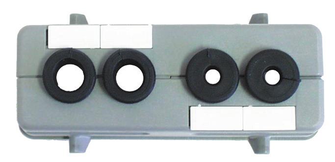 Split Hood Grommets Temperature Range: Thermoplastic rubber (UL approved) -40 C to +140 C Thermoplastic rubber split grommets are available in a range of sizes.