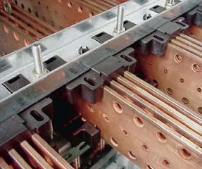 Busbars up to 4000 A (continued) DETERMINING THE APPROPRIATE CROSS-SECTION Supports Cat. No.