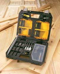 DRILLING SETS MODULAR ACCESSORY CASES Made from tough, heavy-duty plastic, the full size modular accessory case can carry a very large selection of accessory items as well as providing plenty of