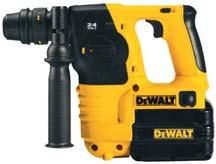 24V / 18V 24 Volt Heavy Duty SDS-Plus 3 Mode Quick Change Chuck Dedicated Cordless Hammer DC224KA/ DC224KB* Ideal for drilling anchors and fixing holes into concrete, brick and masonry from 4 mm to