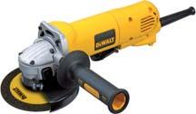 115-125mm ANGLE GRINDERS 850 W - 125 mm Small Angle Grinder D28139* Small girth allows comfortable gripping resulting in superior ergonomics The low profile gear case allows access in confined areas