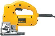 8 kg 250 x 210 mm 701 W - Heavy Duty Body Grip Jigsaw DW333K* Quick and easy patented keyless blade system accepts T - shank blades Powerful 701 Watt motor with variable speed delivers fast cutting