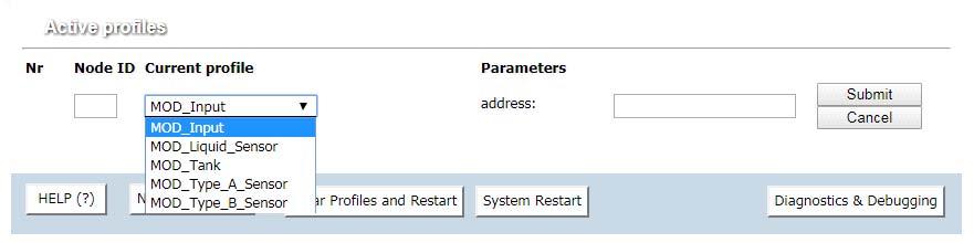 Using QuickServer Web Configurator To Setup The Gateway Selecting Profiles for Devices Connected to QuickServer Figure