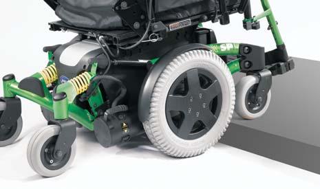 As a new design feature, the front casters also will drop a full three inches, which makes