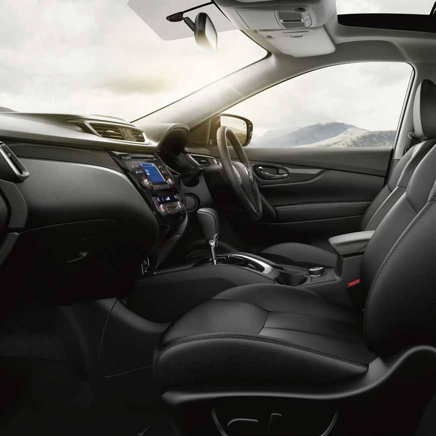 Sit back and relax in comfort: luxury finished leather seats and a panoramic sunroof. Zero gravity inspired seats with lumbar support.