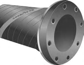 A reattachable split malleable iron flange is placed behind the rubber bead to act as a metal bearing surface