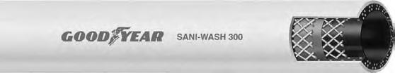 SANI-WASH 300 Catalog #07-130 FOOD WASHDOWN Bulk An economical hose for hot water washdown up to 205 F cleanup in food processing plants, dairies, packing houses, bottling plants, breweries,