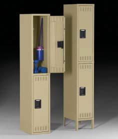 Double Tier Lockers Double tier lockers feature two openings per locker, giving you twice as many lockers in the same space, yet