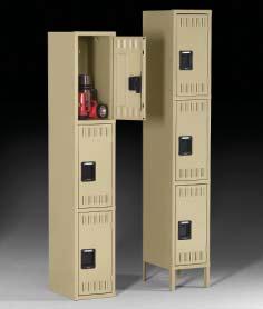 Triple Tier Lockers Triple tier lockers are ideal for health clubs, gymnasiums, and other applications