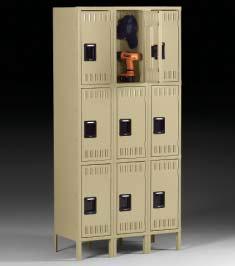 These units fit three times as many lockers in the space of a single tier locker and feature: Three