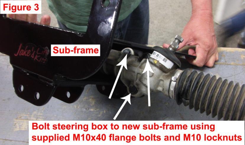 Remove the bolts that are holding the lower a-arms to the frame of the cart.