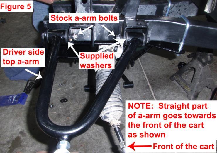 Remove the steering box from the cart and remove the stock steering U-joint from the steering box as shown in FIGURE 2. 8.