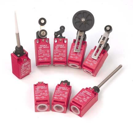 Description The ED series safety limit switches conform to EN 50047 and have been developed to provide a range of options including plastic cases in various sizes, a choice of snap acting, slow