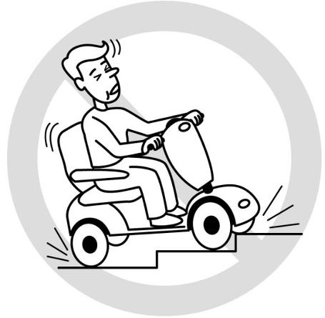 Do not make a sharp turn or a sudden stop while riding your scooter. Do not rider your scooter in traffic.