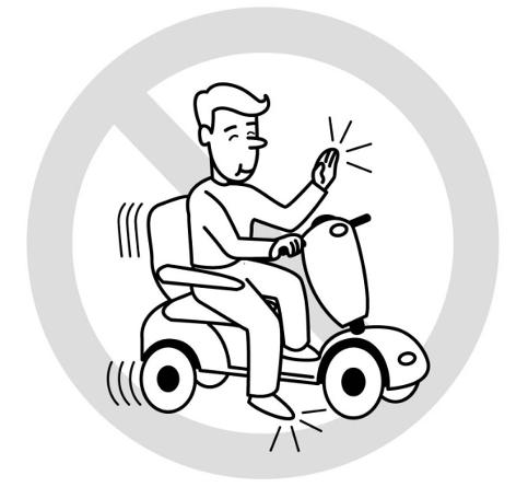 Do not rider your scooter during snow in order to avoid accident on slippery road. Do not allow unsupervised children to play near this equipment while the batteries are charging.