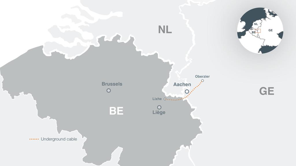 ALEGrO First HVDC-interconnection between BE (Elia) and GE (Amprion) European priority project 100 km