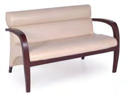 cm Height: 73 cm Solid wood frame Medical grade leather or fabric upholstery Varnished wood armrest