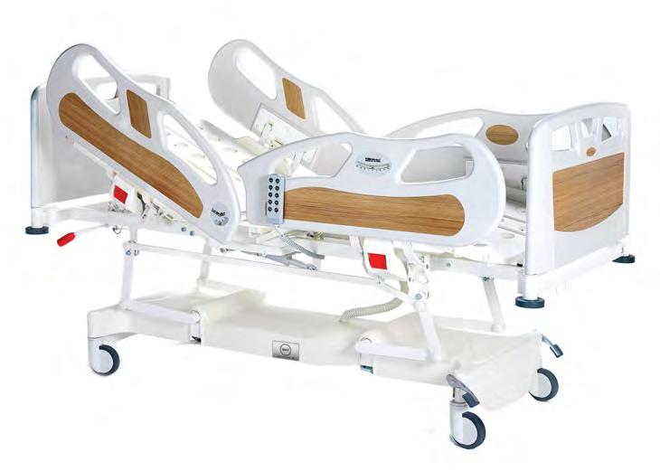 SMP-4320 General Patient Care Beds 500 Series SMP-575 One handed side rail release Custom color side rail/ foot board accents Innovative breathable bed litter Foldable tuck away luxury side rails