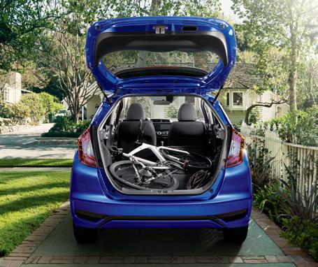 The spacious interior has room for five, and the 2nd-row Magic Seat helps you configure your Fit four different ways.