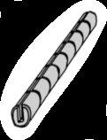 9mm grey tube 20cm 1 x spacer straw 1/2 length of 4mm grey snap rod 1 x foam