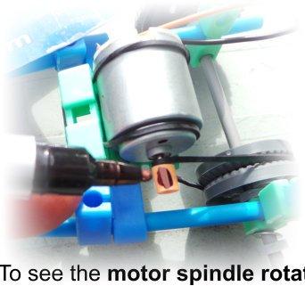 (photo taken in autumn sunshine) To see the motor spindle