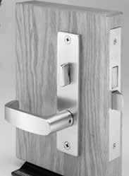 Largest projection is A lever 3-9/16" (90mm) 1-5/8" (41mm) The Freewheeling Mortise Trim is designed for areas that are susceptible to vandalism including schools, universities, public buildings,