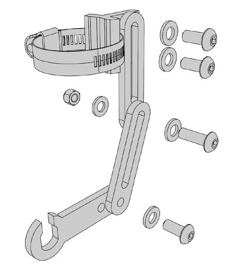 Kit 3 (500w hub motor): Seat the wheel in the fork dropouts, tightening the right-side axle nut first. Add the torque arm (see instructions below), then tighten the left-side axle nut.